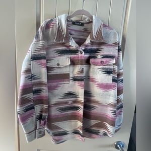 Pink Navajo Pattern Shacket
